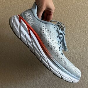 Hoka Clifton 8 Blue Fog Plain Air Women’s Size 9.5 D WIDE